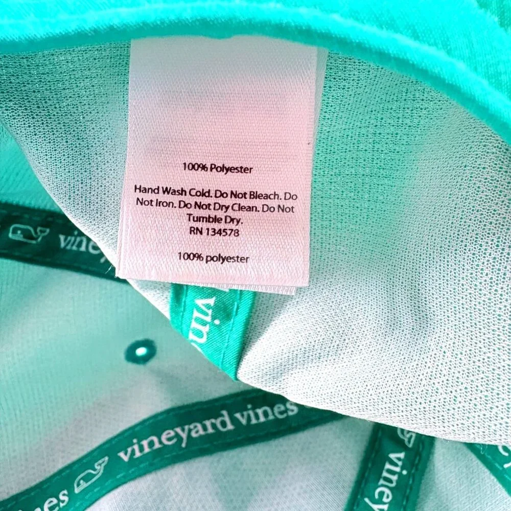 Vineyard Vines Embroidered Logo Womens Green Strap‎ Back Baseball Cap Hat
